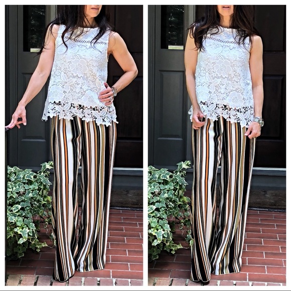 ✨LAST ONE ✨Multi striped wide leg pants - Picture 2 of 8